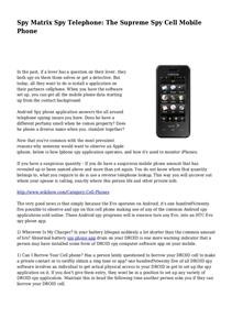Spy Camera in Phone